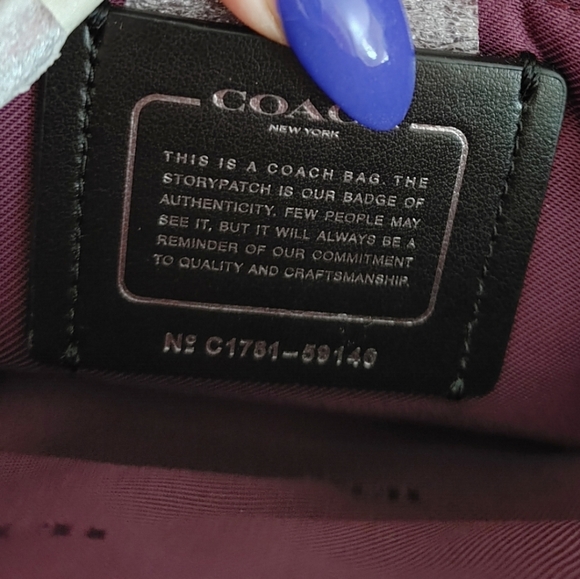 New Coach Metallic Mercer 24 stardust rivets Purse - Picture 4 of 10